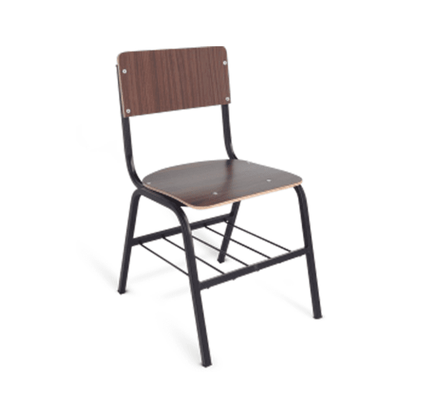 SILLA DE TRIPLAY CON LAMINADO PLASTICO Y PARRILLA