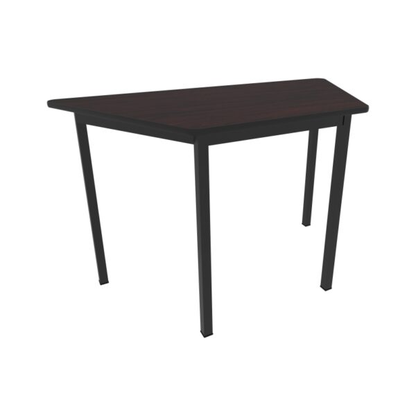MESA TRAPEZOIDAL CON CUBIERTA DE MELAMINA 120X60X75 CM