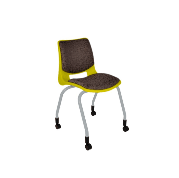 SILLA BOLD PINTADA Y TAPIZADA CON RUEDAS