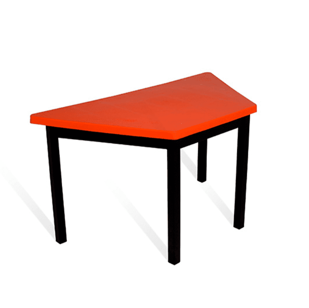 MESA TRAPEZOIDAL INFANTIL CON CUBIERTA DE POLIPROPILENO 90X40X50 CM