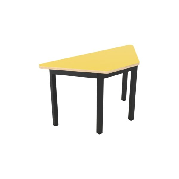 MESA TRAPEZOIDAL INFANTIL CON CUBIERTA DE TRIPLAY CON LAMINADO PLASTICO 90X40X50 CM