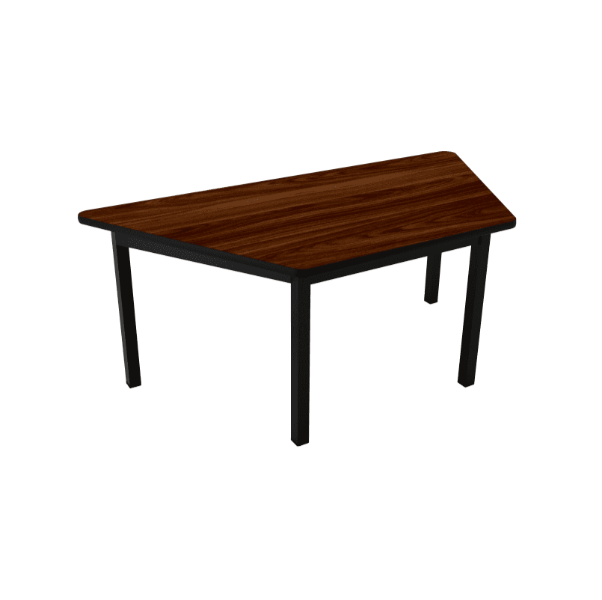 MESA TRAPEZOIDAL INFANTIL CON CUBIERTA DE MELAMINA 120X60X50 CM