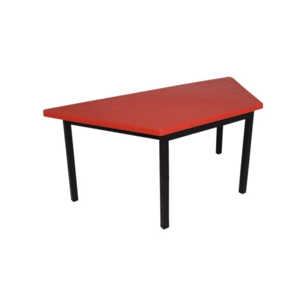 MESA TRAPEZOIDAL INFANTIL CON CUBIERTA DE POLIPROPILENO 120X60X50 CM